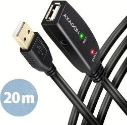 Axagon USB 2.0 Actieve Verlengkabel 20 m