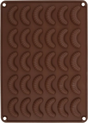 Siliconen vorm voor halve maantjes-koekjes, oranje – 30 stuks