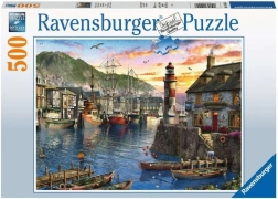 Ravensburger puzzel zonsopgang in de haven – 500 stukjes