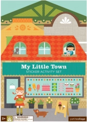 Petit Collage herbruikbare stickers met scène Mijn kleine stad