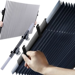 Rolgordijn voor de voorruit van de auto