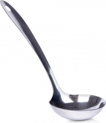 Stalen soeplepel 80 ml, 29 cm