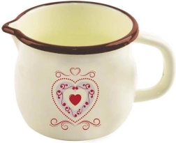 Geglazuurde mok met schenktuit 1,2 l beige TONCA