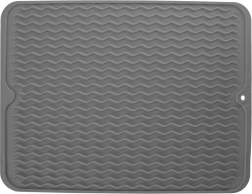 Siliconen afdruipmat voor vaatwerk 40 × 30,5 cm – grijs