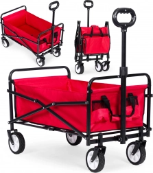 Opvouwbare tuinwagen rood 48x90 cm MultiGarden