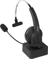 Bluetooth-headset met microfoon en oplaadstation