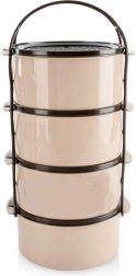 Kunststof viervoudige tiffin 4×1,5 l