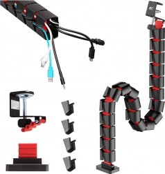 Kabelorganizer zwart rood 1345mm Nano RS