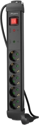 Lanberg overspanningsbeveiliging met 5 stopcontacten