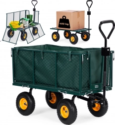 Tuintransportkar MultiGarden met opklapbare zijwanden en grote opblaasbare wielen