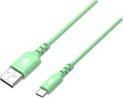 Siliconen USB–USB‑C kabel 1 m, groen, snelladen
