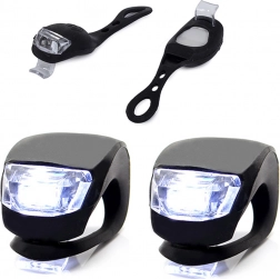 Set siliconen fietslichten, 2 stuks, waterdicht