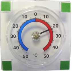Buitenthermometer PROVENCE met zelfklevende montage -50 tot +50 °C, transparant