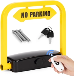 Opvouwbaar parkeerhek 35 cm met sleutel, afstandsbediening en alarm