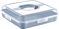 Taart- en gebakdrager Party-Butler Nordic Blue 34,5 × 34,5 × 10,5 cm