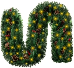 Kerstslinger 270 cm met LED-verlichting RUHHY