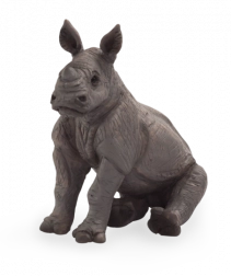 Mojo Neushoorn jong zittend