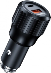 Choetech 63W duale autolader USB‑C 45 W + USB‑A 18 W zwart