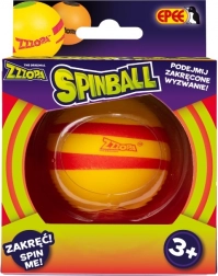 Spinball jongleerbal geel met rood