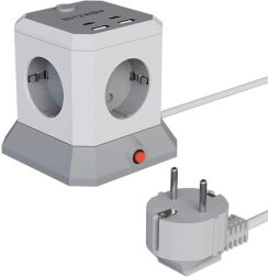 BlitzWolf-verlengdoos met USB en AC-stopcontacten
