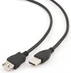 USB 2.0 verlengkabel AM–AF 4,5 m zwart
