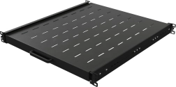 Uittrekbaar legbord voor 19" rackkast 1U, 500 mm, zwart