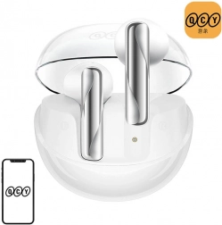 Draadloze oordopjes TWS QCY AilyBuds Clear T32 wit