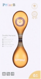 Houten dubbelzijdige maracas met leeuwenmotief PolarB