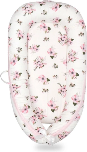 Babydeken / babynest 90*50 cm - bloemmotief