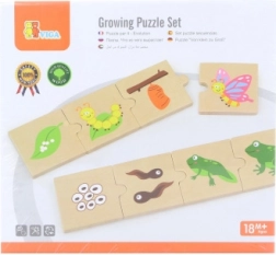 Houten groeipuzzel met dieren en planten VIGA
