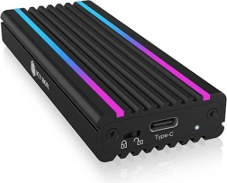 Aluminium behuizing voor M.2 NVMe SSD met RGB‑verlichting USB‑C 10 Gb/s