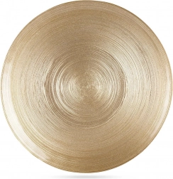 Gouden glazen plat bord 28 cm