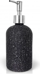 Glazen zeepdispenser, grijs, 450 ml