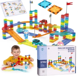 Magnetische racebaan met 154 delen en LED-autootjes