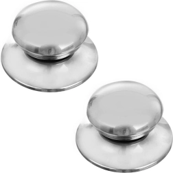 Stalen knoppen voor deksels, set van 2 stuks