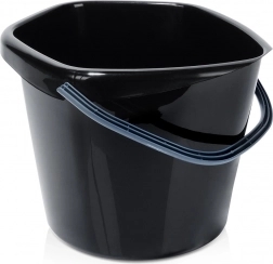 Kunststof zwarte emmer 10 l