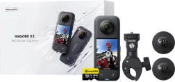 Insta360 X3 Motorcycle Edition actie 360° camera met motorfietskit 128GB