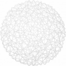Papieren ronde tafelonderlegger 35 cm wit