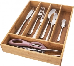 Bamboe besteklade-organizer 35 × 26 cm