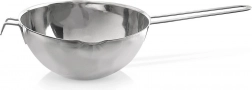 Roestvrijstalen kom voor het smelten van chocolade en was 1,2 l