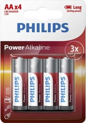 Philips Power Alkaline AA batterijen 4 stuks