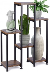 Plantenstandaard 6 niveaus 70 cm – metaal en houtdecor