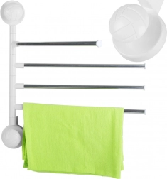 Draaibare wandhanddoekhouder met 4 armen