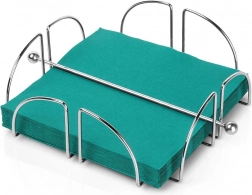 Stalen servethouder met aandrukstang 18 × 18 cm