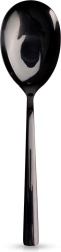 Zwarte roestvrijstalen slaserveerlepel BLACK 25 cm Orion