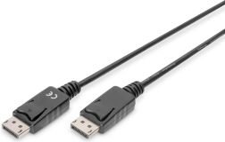 DisplayPort-koppelingskabel met 1080p 60Hz FHD, vergrendelbaar type DP/DP M/M, zwart, 3 m
