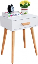 nachtkastje of salontafel van grenenhout ModernHome, wit