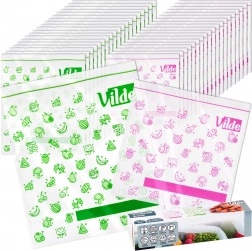 Zakjes met ritssluiting voor voedsel 20,5 × 21 cm en 24 × 29 cm, 40 stuks