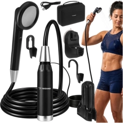Draagbare kampeerdouche TRIZAND met pomp en USB-opladen