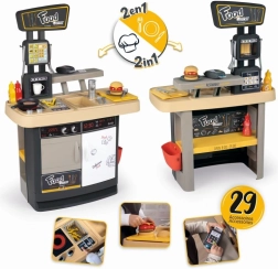 Smoby Food Corner 2-in-1 kinderbar en keuken met accessoires